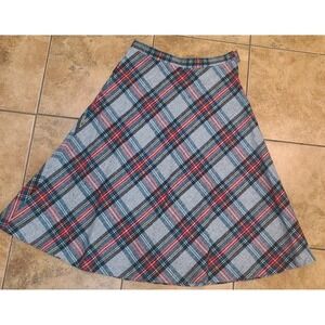 Vintage 1980s Plaid Skirt by Designers Originals - Size 14 Beautiful!